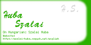 huba szalai business card